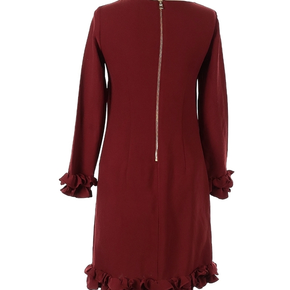 Burgundy ruffle dress - Picture 1 of 2